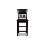 New Classic Furniture Gia 5-Piece Round Counter Height Dining Set with 1 Dining Table and 4 Chairs, 42-Inch, Ebony