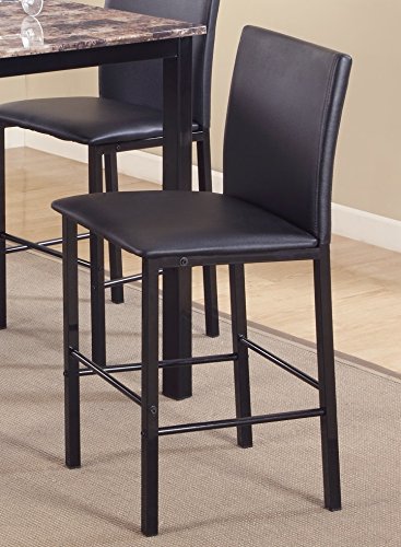 Roundhill Furniture 5 Piece Citico Counter Height Dining Set with Laminated Faux Marble Top