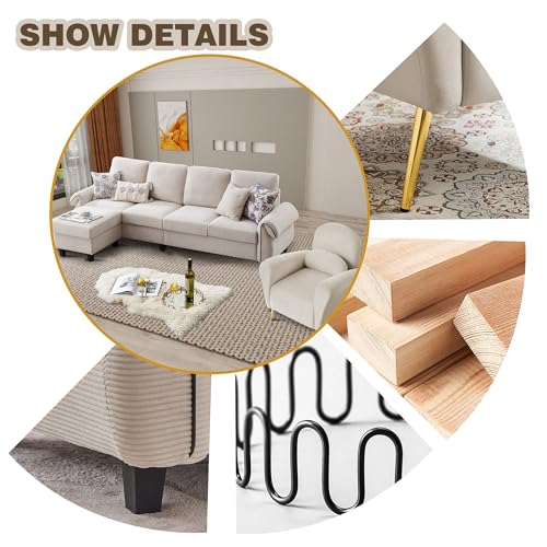 Tornama Sectional Sofa Set with Velvet Accent Chair