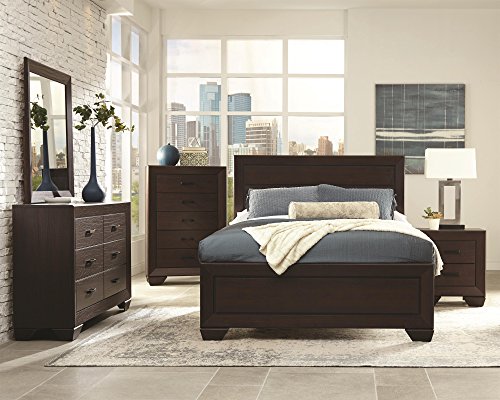 Coaster Kauffman Eastern King Bed 4-Piece Set, Dark Cocoa