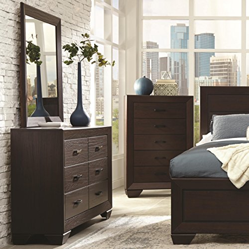 Coaster Kauffman Eastern King Bed 4-Piece Set, Dark Cocoa