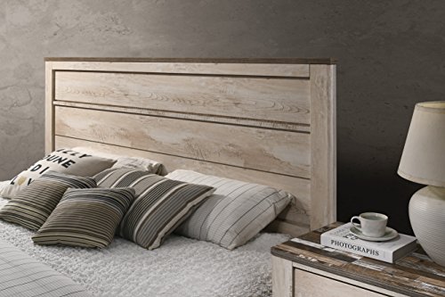 Roundhill Furniture Imerland Contemporary White Wash Finish 4-Piece Bedroom Set,