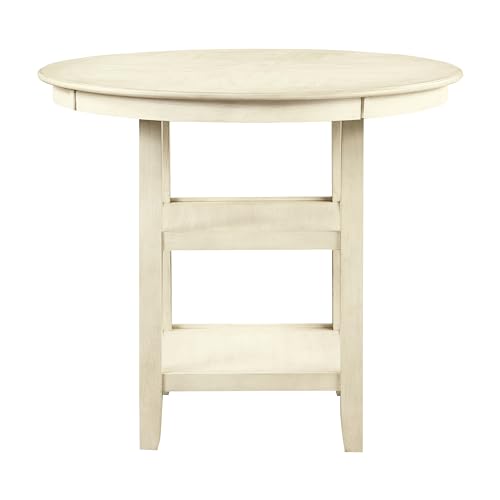 Classic Amy 5-Piece Counter Dining Table Set, Beige/Brown
