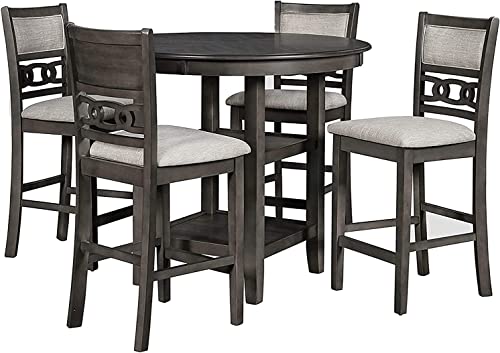 Classic Gia 5-Piece Round Counter Height Dining Set