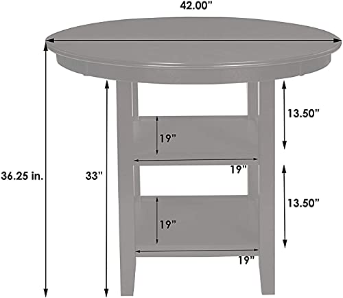 Classic Gia 5-Piece Round Counter Height Dining Set