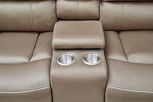Betsy Power Reclining Sofa Set, Taupe (8007)