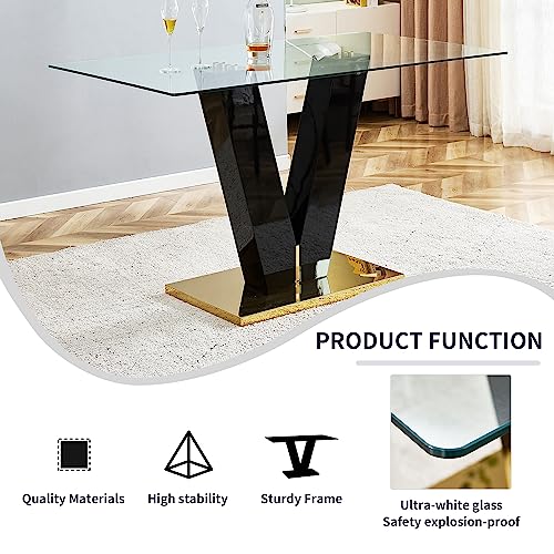 LUFTUT Counter Height Dining Table Set for 4,Pub Bar Table & Grey 360°Swivel Counter Stools,Glass Bar Table and Chairs Set,Tall Kitchen Table Set for Kitchen,Pub,Breakfast Nook…