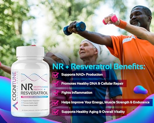5-in-1 Anti-Aging NR + Resveratrol Supplement for Vitality
