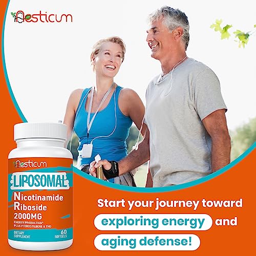High Absorption 2000mg Liposomal NAD+ Boosting Supplement, 120 Softgels