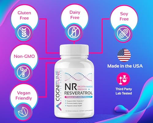 5-in-1 Anti-Aging NR + Resveratrol Supplement for Vitality
