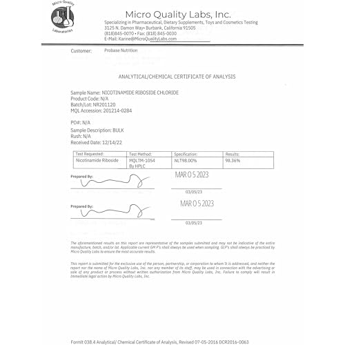 Probase Nutrition NAD+ Boosting Supplement 30ct/500mg - Cellular Vitality