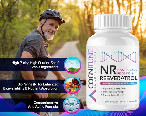 5-in-1 Anti-Aging NR + Resveratrol Supplement for Vitality