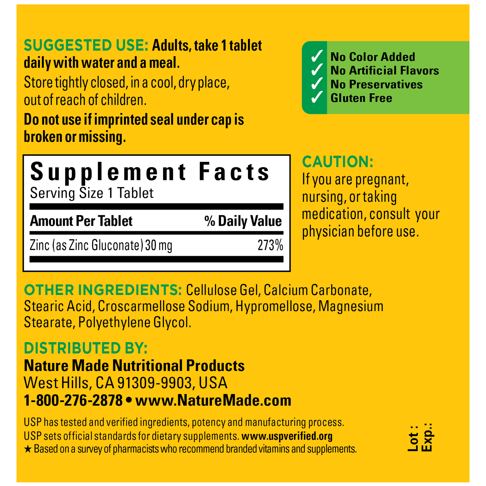 Nature Made Zinc 30 mg, Immune Health