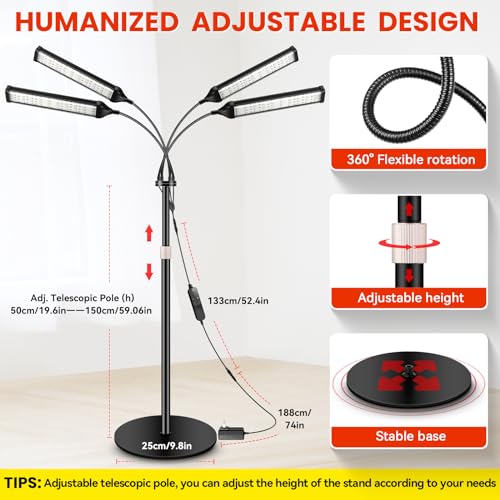 Viconor Red Light Therapy Lamp for Face & Body