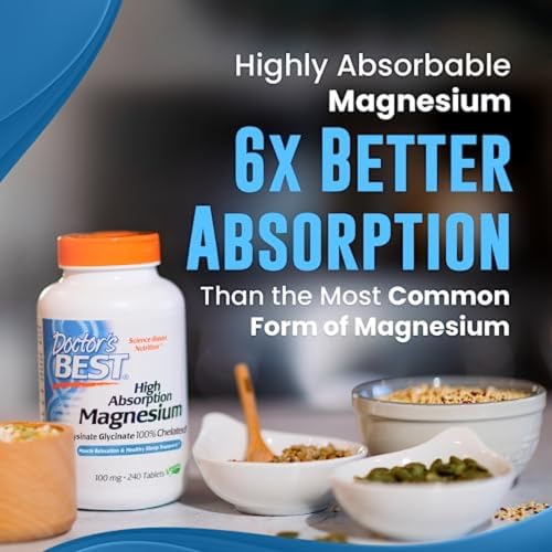 High Absorption Magnesium Chelate, Non-GMO, Vegan, 240 Count