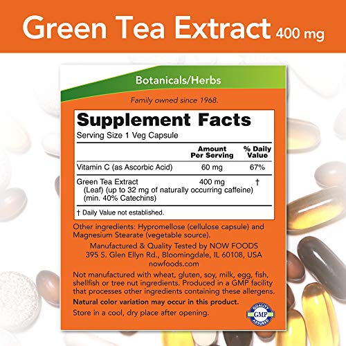 Green Tea Extract with Vitamin C, 250 Capsules