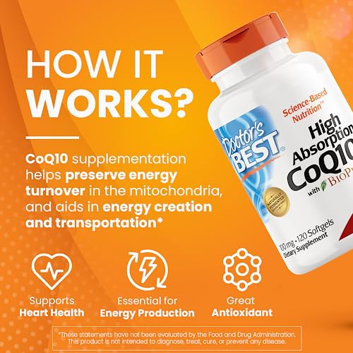 Doctor's Best CoQ10 with BioPerine, Heart Health, Energy