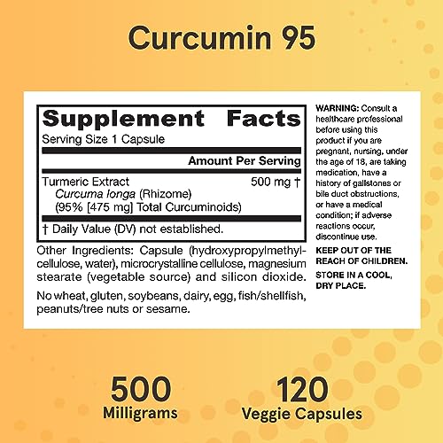 Jarrow Formulas Turmeric Curcumin Extract 500mg, 120 Capsules