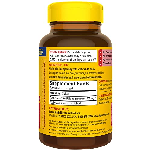 Nature Made CoQ10 200mg Softgels, Heart Health Support