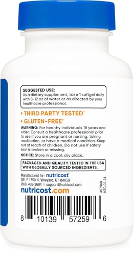 Nutricost Astaxanthin 12mg, 120 Softgels, Non-GMO