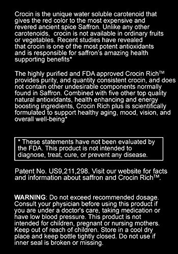 Saffron Health Sciences Crocin Rich Plus Memory Supplement