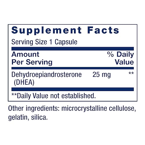 Life Extension DHEA 25 mg - Hormone Balance Supplement - 100 Capsules