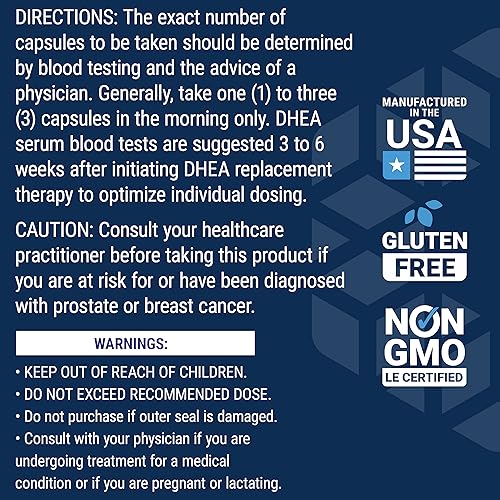 Life Extension DHEA 25 mg - Hormone Balance Supplement - 100 Capsules
