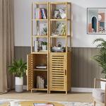 Bambus Hochschrank mit 3 offenen Fächern