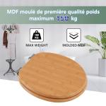 SAINOS Bambus WC Sitz mit Absenkautomatik, Holzdeckel, Qualität