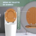 SAINOS Bambus WC Sitz mit Absenkautomatik, Holzdeckel, Qualität