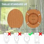 SAINOS Bambus WC Sitz mit Absenkautomatik, Holzdeckel, Qualität