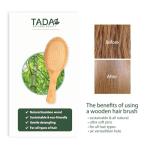 Tada Natural Beauty Bambus-Haarbürste & Holzkamm Set