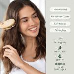 Tada Natural Beauty Bambus-Haarbürste & Holzkamm Set