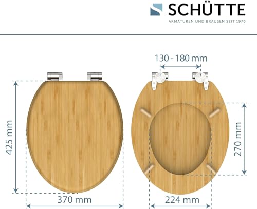 Bambus-Toilettensitz mit Soft-Close-Mechanismus