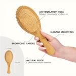 Tada Natural Beauty Bambus-Haarbürste & Holzkamm Set