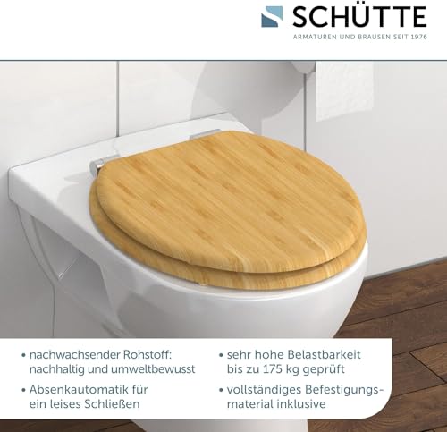Bambus-Toilettensitz mit Soft-Close-Mechanismus