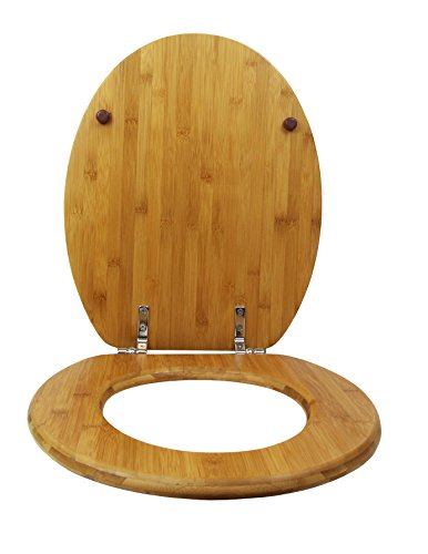 Bambus WC-Sitz mit Chromscharnieren