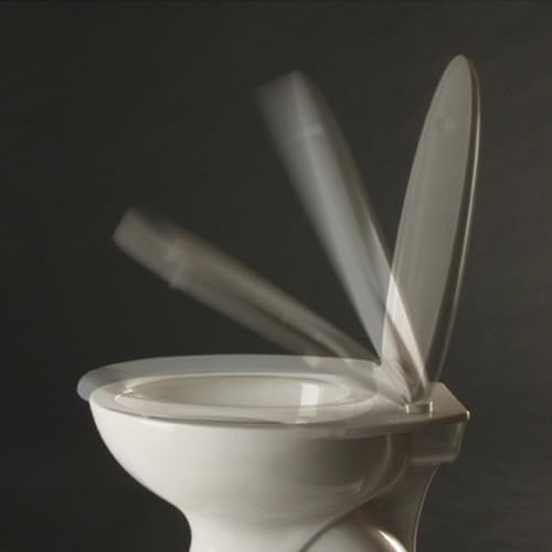 Dunkler Bambus-WC-Sitz mit Soft-Close-Scharnier