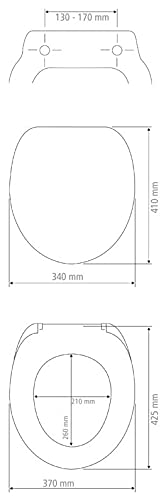 Bambus WC-Sitz, langlebiger Toilettensitz, Edelstahlbefestigung, dunkelbraun