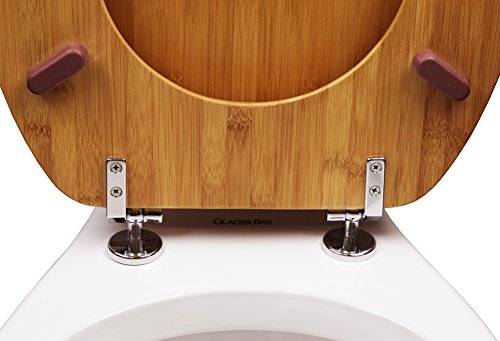Bambus WC-Sitz mit Chromscharnieren