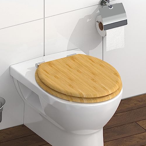 Bambus-Toilettensitz mit Soft-Close-Mechanismus