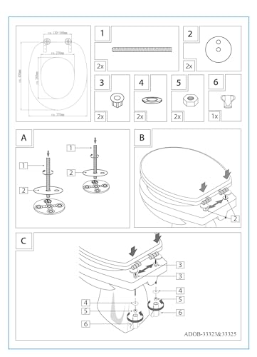 Dunkler Bambus-WC-Sitz mit Soft-Close-Scharnier