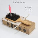 Professional Bambus Paddel Haarbürste mit Wildschweinborsten und Nylonstiften