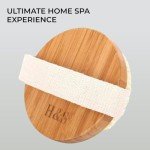 Bambus Holz Bürste Set - Trockenbürste & Massagebürste