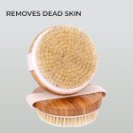 Bambus Holz Bürste Set - Trockenbürste & Massagebürste