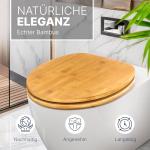 Dunkler Bambus-WC-Sitz mit Soft-Close-Scharnier
