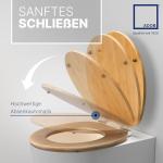 Dunkler Bambus-WC-Sitz mit Soft-Close-Scharnier