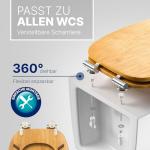 Dunkler Bambus-WC-Sitz mit Soft-Close-Scharnier