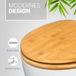 Dunkler Bambus-WC-Sitz mit Soft-Close-Scharnier