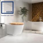 Dunkler Bambus-WC-Sitz mit Soft-Close-Scharnier